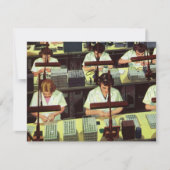 Vintage Business-, Telefonmontage-Line-Mitarbeiter (Vorderseite)