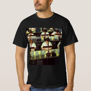 Vintage Business-, Telefonmontage-Line-Mitarbeiter T-Shirt