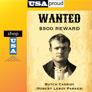 Vintage-Butch-Cassidy-Gesuchtes-Plakat USA Western Poster