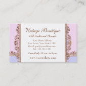 Vintage Butike - Schönheits-Epochen-viktorianische Visitenkarte (Rückseite)