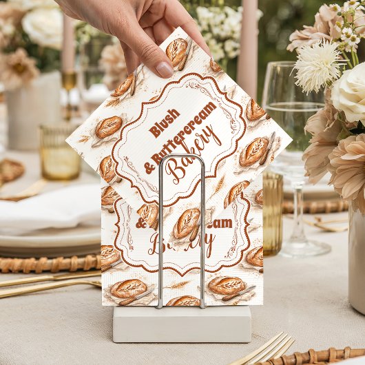 Vintage-Buttercreme-Bäckereigeschäft Serviette
