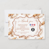 Vintage-Buttercreme-Bäckereimarke Dankeskarte (Vorderseite)