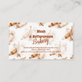 Vintage-Buttercreme-Bäckereimarke Visitenkarte (Rückseite)