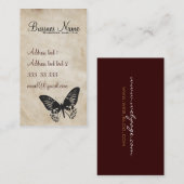 VINTAGE BUTTERFLIE Geschäfts-Karte Visitenkarte (Vorne/Hinten)