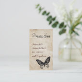 VINTAGE BUTTERFLIE Geschäfts-Karte Visitenkarte (Stehend Vorderseite)