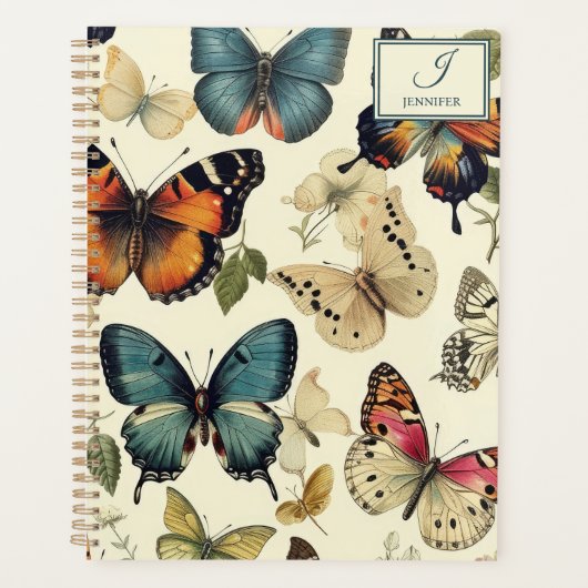 Vintage Butterflies in Flight Planer (Vorderseite)