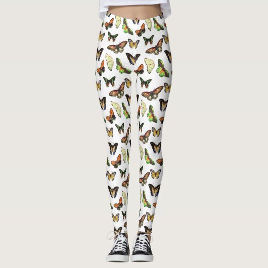 Vintage Butterflies Leggings (Vorderseite)