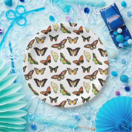 Vintage Butterflies Pappteller (Party)