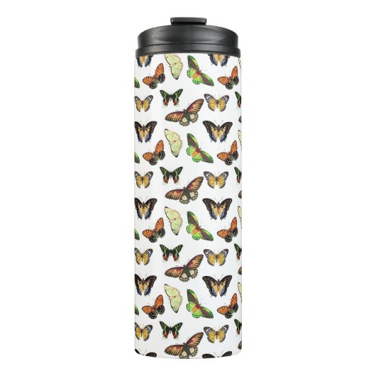 Vintage Butterflies Thermosbecher (Vorderseite)