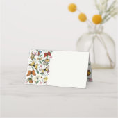 Vintage Butterfly Blank Handgeschriebene Hochzeit Platzkarte (Rückseite)
