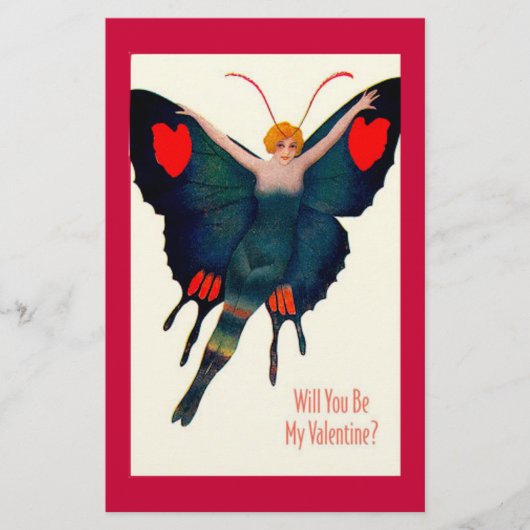 Vintage Butterfly Briefpapier (Vorderseite)