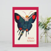 Vintage Butterfly Briefpapier (Stehend Vorderseite)