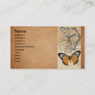Vintage Butterfly Collection Business Card Visitenkarte