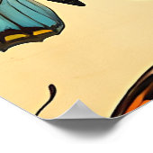 Vintage Butterfly Collection Pattern Poster (Ecke)
