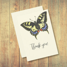 Vintage Butterfly Dankeskarte