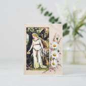 Vintage Butterfly Fairy Postcard Postkarte (Stehend Vorderseite)