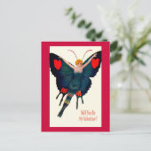 Vintage Butterfly Feiertagspostkarte (Stehend Vorderseite)