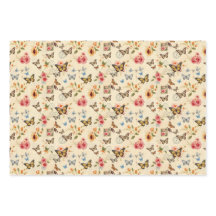 Vintage Butterfly & Flowers 3 Geschenkverpackung F