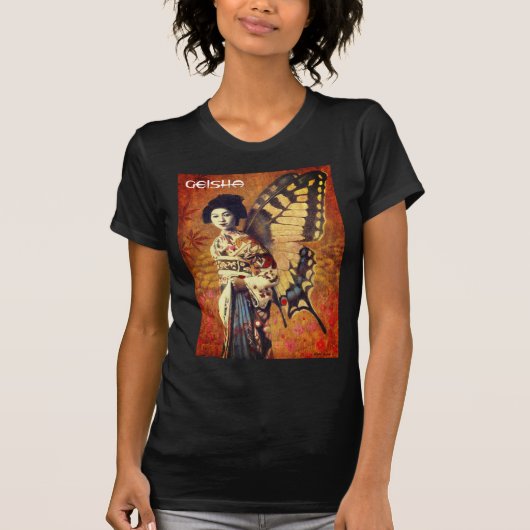 Vintage Butterfly Geisha Women's T - Shirt (Vorderseite)