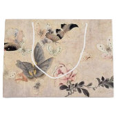 Vintage Butterfly-Geschenktasche Große Geschenktüte (Vorderseite)