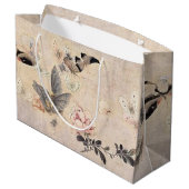 Vintage Butterfly-Geschenktasche Große Geschenktüte (Rückseite Schrägansicht)