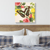 Vintage Butterfly-gespannte Leinwand (Insitu (Schlafzimmer))
