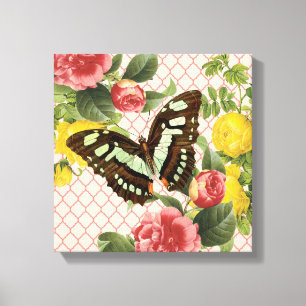 Vintage Butterfly-gespannte Leinwand