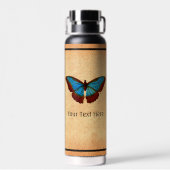 Vintage Butterfly Illustration Trinkflasche (Rückseite)