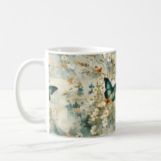 Vintage Butterfly Kaffeetasse (Links)
