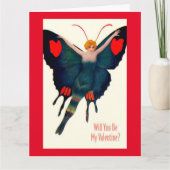 Vintage Butterfly Karte (Vorderseite)