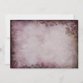 Vintage Butterfly Lila Rustikale Hochzeitseinladun Einladung (Rückseite)