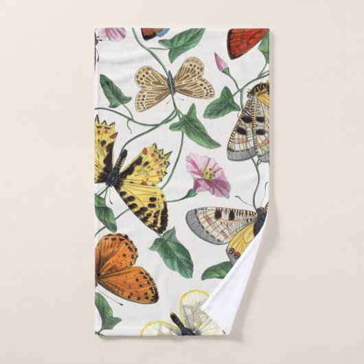 Vintage Butterfly & Moth-Malerei Badhandtuch Set (Handtuch)