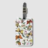Vintage Butterfly & Moth-Malerei Gepäckanhänger (Vorderseite Vertikal)