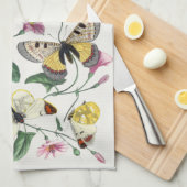 Vintage Butterfly & Moth-Malerei Geschirrtuch (Viertel Falte)