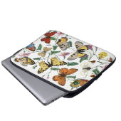 Vintage Butterfly & Moth-Malerei Laptopschutzhülle (Vorne Knopf)