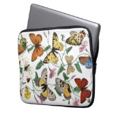 Vintage Butterfly & Moth-Malerei Laptopschutzhülle (Vorderseite Links)