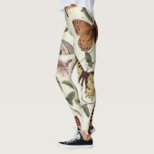 Vintage Butterfly & Moth-Malerei Leggings (Links)