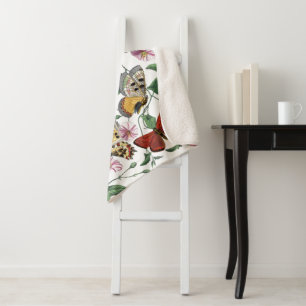 Vintage Butterfly & Moth-Malerei Sherpadecke