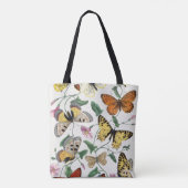 Vintage Butterfly & Moth-Malerei Tasche (Rückseite)