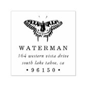 Vintage Butterfly-Rücksendeadresse Permastempel (Design)