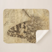 Vintage Butterfly Rustic Style | Sherpadecke (Vorderseite (Horizontal))