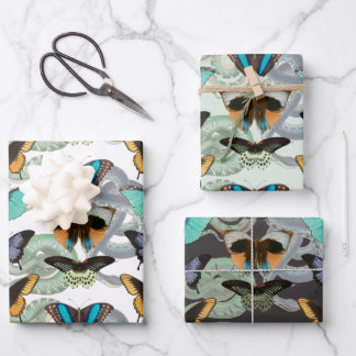 Vintage Butterfly & Schlange Gotische Natur Geschenkpapier Set