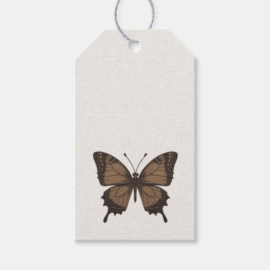 Vintage Butterfly Tag Geschenkanhänger (Vorderseite)
