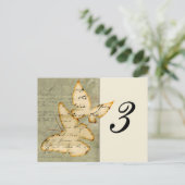 Vintage Butterfly-Tischnummer Postkarte (Stehend Vorderseite)