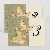 Vintage Butterfly-Tischnummer Postkarte (Vorne/Hinten)