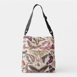 Vintage Butterfly Tote Bag mit verstellbarem Griff Tragetaschen Mit Langen Trägern
