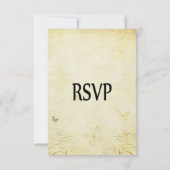 Vintage Butterfly Wedding RSVP Karte (Rückseite)