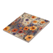 Vintage Butterfly Wildflower (11) Fliese (Seite)