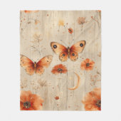 Vintage Butterfly Wildflower (3) Fleecedecke (Vorderseite)