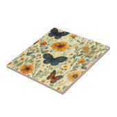 Vintage Butterfly Wildflower (5) Fliese (Seite)